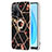 Handyhülle Silikon Hülle Gummi Schutzhülle Flexible Modisch Muster mit Fingerring Ständer Y02B für Oppo A55 5G