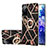 Handyhülle Silikon Hülle Gummi Schutzhülle Flexible Modisch Muster mit Fingerring Ständer Y02B für Samsung Galaxy S20 FE (2022) 5G Schwarz