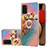 Handyhülle Silikon Hülle Gummi Schutzhülle Flexible Modisch Muster mit Fingerring Ständer Y03B für Samsung Galaxy A02s Plusfarbig