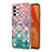 Handyhülle Silikon Hülle Gummi Schutzhülle Flexible Modisch Muster mit Fingerring Ständer Y03B für Samsung Galaxy A23 4G