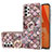 Handyhülle Silikon Hülle Gummi Schutzhülle Flexible Modisch Muster mit Fingerring Ständer Y03B für Samsung Galaxy A32 4G Braun