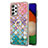 Handyhülle Silikon Hülle Gummi Schutzhülle Flexible Modisch Muster mit Fingerring Ständer Y03B für Samsung Galaxy A52 4G