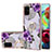 Handyhülle Silikon Hülle Gummi Schutzhülle Flexible Modisch Muster mit Fingerring Ständer Y03B für Samsung Galaxy A71 4G A715 Violett