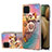 Handyhülle Silikon Hülle Gummi Schutzhülle Flexible Modisch Muster mit Fingerring Ständer Y03B für Samsung Galaxy F12 Plusfarbig