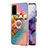 Handyhülle Silikon Hülle Gummi Schutzhülle Flexible Modisch Muster mit Fingerring Ständer Y03B für Samsung Galaxy S20 5G
