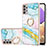 Handyhülle Silikon Hülle Gummi Schutzhülle Flexible Modisch Muster mit Fingerring Ständer Y05B für Samsung Galaxy A23 4G Bunt