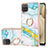 Handyhülle Silikon Hülle Gummi Schutzhülle Flexible Modisch Muster mit Fingerring Ständer Y05B für Samsung Galaxy F12 Bunt
