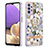 Handyhülle Silikon Hülle Gummi Schutzhülle Flexible Modisch Muster mit Fingerring Ständer Y06B für Samsung Galaxy A13 4G