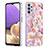 Handyhülle Silikon Hülle Gummi Schutzhülle Flexible Modisch Muster mit Fingerring Ständer Y06B für Samsung Galaxy A13 4G Rosa