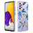Handyhülle Silikon Hülle Gummi Schutzhülle Flexible Modisch Muster mit Fingerring Ständer Y06B für Samsung Galaxy A72 5G