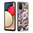 Handyhülle Silikon Hülle Gummi Schutzhülle Flexible Modisch Muster mit Fingerring Ständer Y06B für Samsung Galaxy F02S SM-E025F Helles Lila