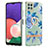 Handyhülle Silikon Hülle Gummi Schutzhülle Flexible Modisch Muster mit Fingerring Ständer Y06B für Samsung Galaxy F42 5G Blau