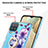 Handyhülle Silikon Hülle Gummi Schutzhülle Flexible Modisch Muster mit Fingerring Ständer Y06B für Samsung Galaxy M12