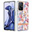 Handyhülle Silikon Hülle Gummi Schutzhülle Flexible Modisch Muster mit Fingerring Ständer Y06B für Xiaomi Mi 11T 5G Rosa