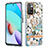 Handyhülle Silikon Hülle Gummi Schutzhülle Flexible Modisch Muster mit Fingerring Ständer Y06B für Xiaomi Redmi 10 (2022) Weiß