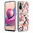 Handyhülle Silikon Hülle Gummi Schutzhülle Flexible Modisch Muster mit Fingerring Ständer Y06B für Xiaomi Redmi Note 10 4G Rosa