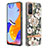 Handyhülle Silikon Hülle Gummi Schutzhülle Flexible Modisch Muster mit Fingerring Ständer Y06B für Xiaomi Redmi Note 11 Pro 5G Weiß
