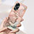 Handyhülle Silikon Hülle Gummi Schutzhülle Flexible Modisch Muster mit Fingerring Ständer YB1 für Oppo A18