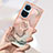 Handyhülle Silikon Hülle Gummi Schutzhülle Flexible Modisch Muster mit Fingerring Ständer YB1 für Oppo Reno10 Pro 5G