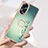 Handyhülle Silikon Hülle Gummi Schutzhülle Flexible Modisch Muster mit Fingerring Ständer YB2 für Oppo A18