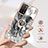 Handyhülle Silikon Hülle Gummi Schutzhülle Flexible Modisch Muster mit Fingerring Ständer YB2 für Oppo A55 5G