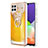 Handyhülle Silikon Hülle Gummi Schutzhülle Flexible Modisch Muster mit Fingerring Ständer YB2 für Samsung Galaxy A22 4G Gelb