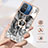 Handyhülle Silikon Hülle Gummi Schutzhülle Flexible Modisch Muster mit Fingerring Ständer YB2 für Xiaomi Redmi 12C 4G