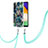 Handyhülle Silikon Hülle Gummi Schutzhülle Flexible Modisch Muster mit Schlüsselband Lanyard Y01B für Samsung Galaxy A13 5G Nachtgrün