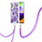 Handyhülle Silikon Hülle Gummi Schutzhülle Flexible Modisch Muster mit Schlüsselband Lanyard Y01B für Samsung Galaxy A52 5G Violett