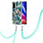 Handyhülle Silikon Hülle Gummi Schutzhülle Flexible Modisch Muster mit Schlüsselband Lanyard Y01B für Xiaomi Mi 11X 5G Nachtgrün
