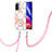 Handyhülle Silikon Hülle Gummi Schutzhülle Flexible Modisch Muster mit Schlüsselband Lanyard Y01B für Xiaomi Mi 11X 5G Rosa