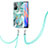 Handyhülle Silikon Hülle Gummi Schutzhülle Flexible Modisch Muster mit Schlüsselband Lanyard Y01B für Xiaomi Redmi Note 11S 5G Minzgrün