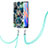 Handyhülle Silikon Hülle Gummi Schutzhülle Flexible Modisch Muster mit Schlüsselband Lanyard Y01B für Xiaomi Redmi Note 11S 5G Nachtgrün