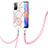 Handyhülle Silikon Hülle Gummi Schutzhülle Flexible Modisch Muster mit Schlüsselband Lanyard Y01B für Xiaomi Redmi Note 11S 5G Rosa