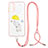 Handyhülle Silikon Hülle Gummi Schutzhülle Flexible Modisch Muster mit Schlüsselband Lanyard Y01X für Samsung Galaxy A04s Gelb