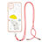 Handyhülle Silikon Hülle Gummi Schutzhülle Flexible Modisch Muster mit Schlüsselband Lanyard Y01X für Samsung Galaxy A12 5G Gelb