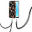 Handyhülle Silikon Hülle Gummi Schutzhülle Flexible Modisch Muster mit Schlüsselband Lanyard Y02B für Oppo A55 5G