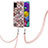 Handyhülle Silikon Hülle Gummi Schutzhülle Flexible Modisch Muster mit Schlüsselband Lanyard Y03B für Samsung Galaxy A51 5G