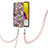 Handyhülle Silikon Hülle Gummi Schutzhülle Flexible Modisch Muster mit Schlüsselband Lanyard Y03B für Samsung Galaxy A72 4G Braun