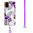 Handyhülle Silikon Hülle Gummi Schutzhülle Flexible Modisch Muster mit Schlüsselband Lanyard Y03B für Samsung Galaxy F02S SM-E025F