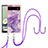 Handyhülle Silikon Hülle Gummi Schutzhülle Flexible Modisch Muster mit Schlüsselband Lanyard Y05B für Google Pixel 6a 5G Violett