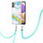 Handyhülle Silikon Hülle Gummi Schutzhülle Flexible Modisch Muster mit Schlüsselband Lanyard Y05B für Samsung Galaxy A13 4G
