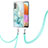 Handyhülle Silikon Hülle Gummi Schutzhülle Flexible Modisch Muster mit Schlüsselband Lanyard Y05B für Samsung Galaxy M32 5G