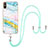 Handyhülle Silikon Hülle Gummi Schutzhülle Flexible Modisch Muster mit Schlüsselband Lanyard Y05B für Xiaomi Redmi 9A