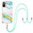 Handyhülle Silikon Hülle Gummi Schutzhülle Flexible Modisch Muster mit Schlüsselband Lanyard Y05B für Xiaomi Redmi Note 10 4G