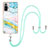 Handyhülle Silikon Hülle Gummi Schutzhülle Flexible Modisch Muster mit Schlüsselband Lanyard Y05B für Xiaomi Redmi Note 10 Pro 4G