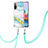 Handyhülle Silikon Hülle Gummi Schutzhülle Flexible Modisch Muster mit Schlüsselband Lanyard Y05B für Xiaomi Redmi Note 10 Pro 4G Bunt