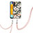 Handyhülle Silikon Hülle Gummi Schutzhülle Flexible Modisch Muster mit Schlüsselband Lanyard Y06B für Samsung Galaxy A04s