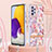 Handyhülle Silikon Hülle Gummi Schutzhülle Flexible Modisch Muster mit Schlüsselband Lanyard Y06B für Samsung Galaxy A72 4G