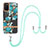 Handyhülle Silikon Hülle Gummi Schutzhülle Flexible Modisch Muster mit Schlüsselband Lanyard Y06B für Samsung Galaxy F02S SM-E025F